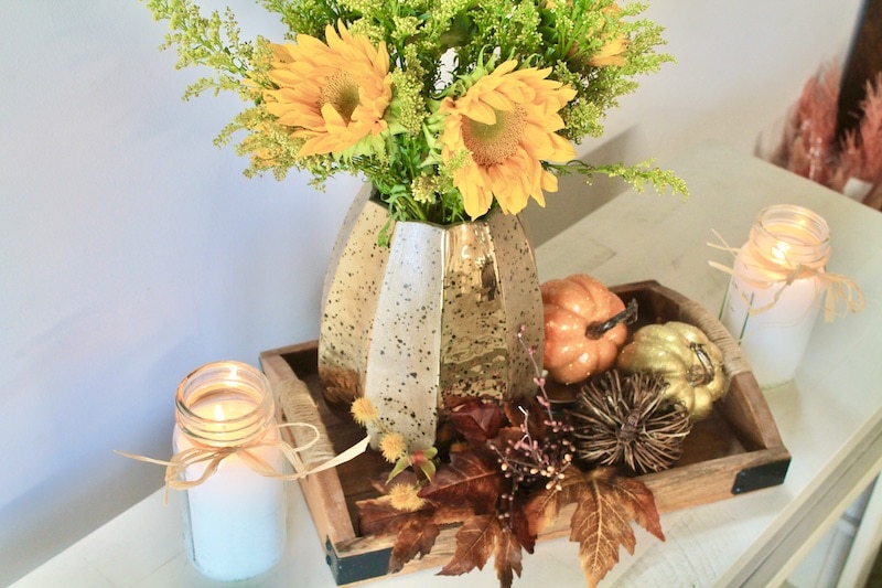 fall kitchen table decor flowers fall centerpiece