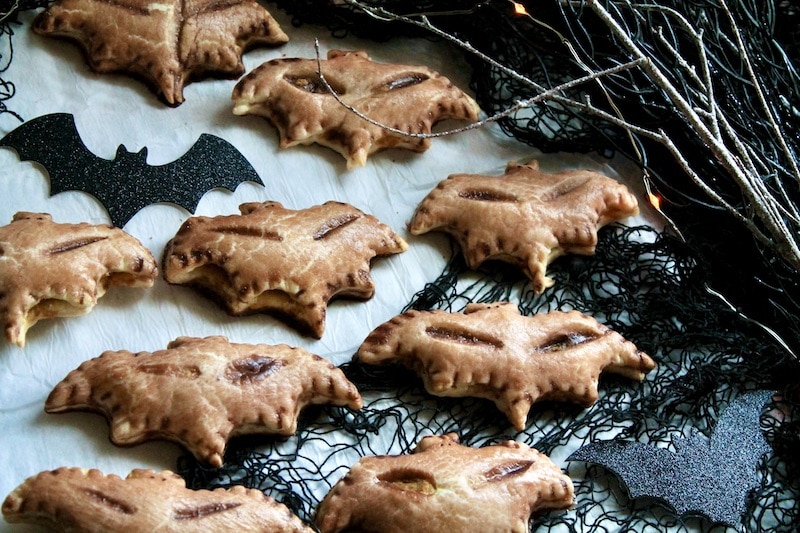 halloween party food pumpkin bat tarts