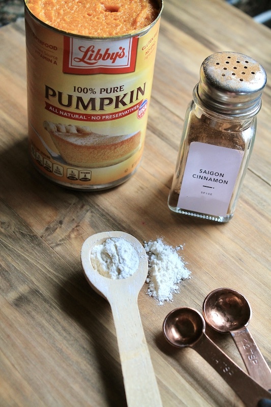 add libby's pumpkin puree to the pumpkin bread batter