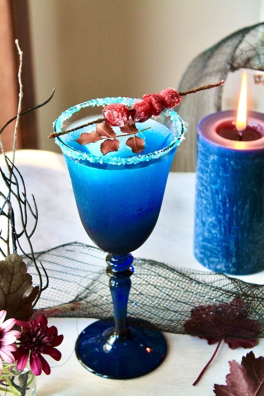 festive blue halloween drink recipe