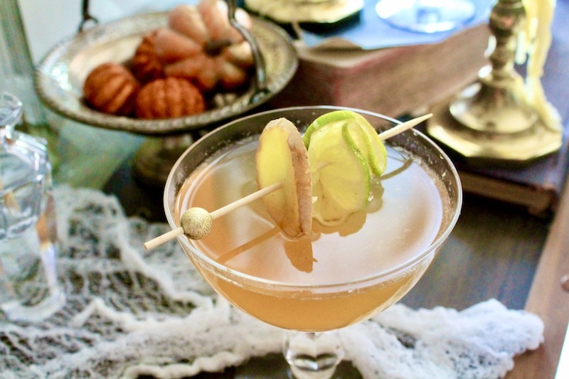 haunted mansion spooky halloween bourbon drink