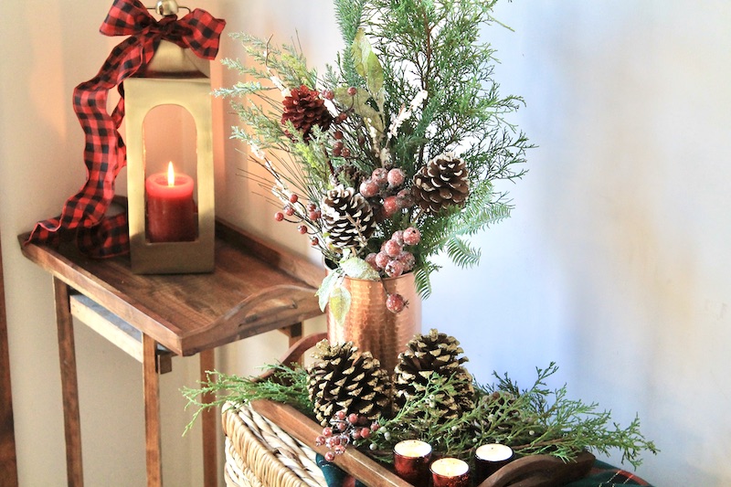 easy winter woods diy christmas coffee table decorations