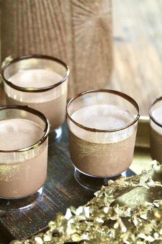 gold chocolate and coffee new year's eve shot recipe