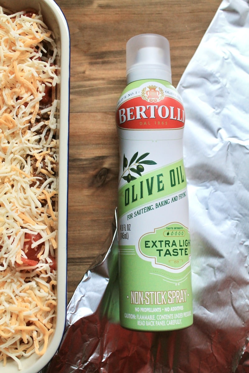 spray foil sheet with non stick cooking spray