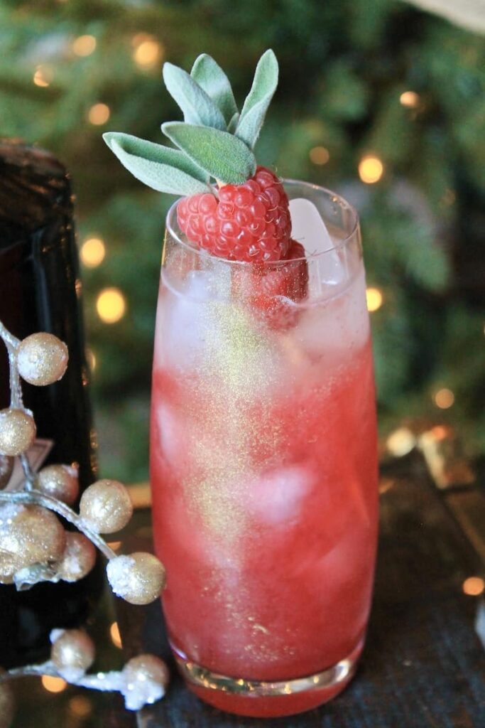 muddle raspberries and sage