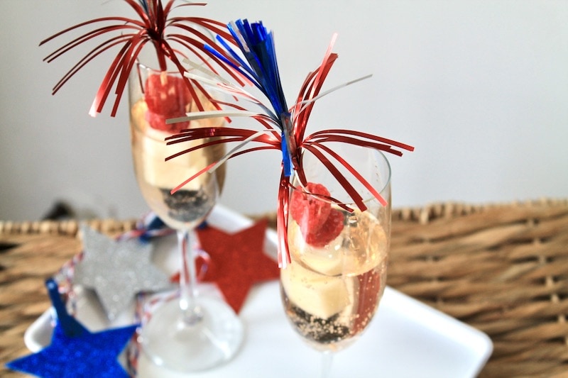 4th of july prosecco cocktail