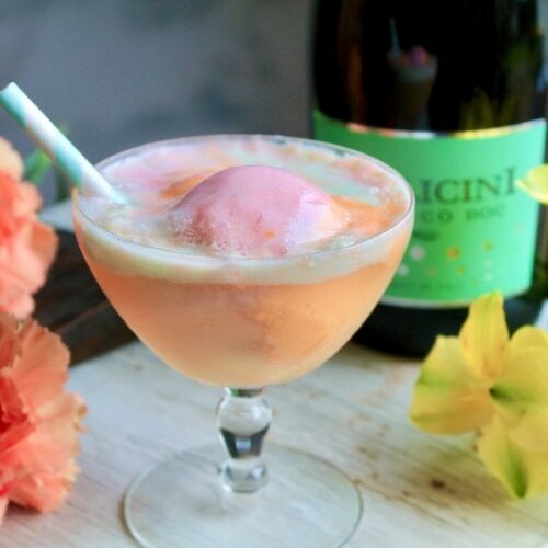 Easy Sherbet Drinks with Champagne or Prosecco