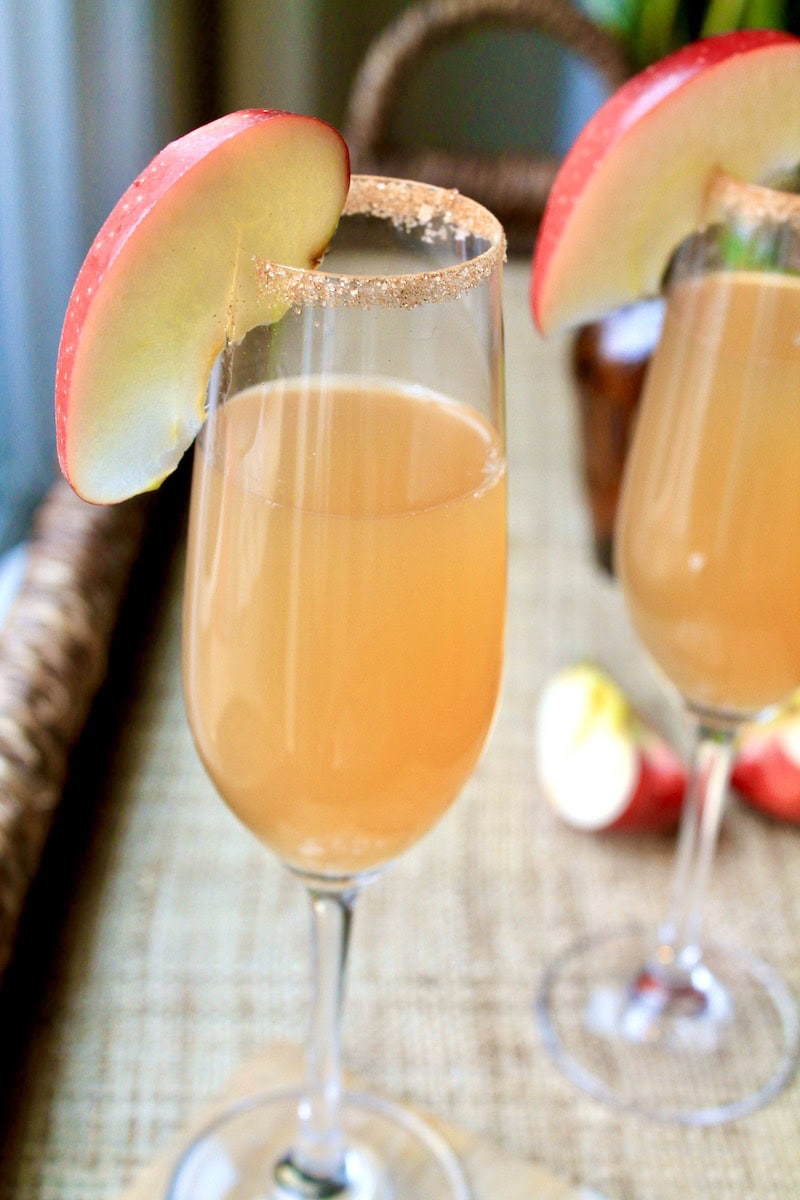 garnish with fresh red apple