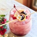lemon cherry summer bourbon cocktail