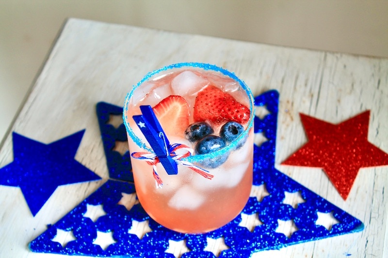 easy fourth of july cocktail with vodka