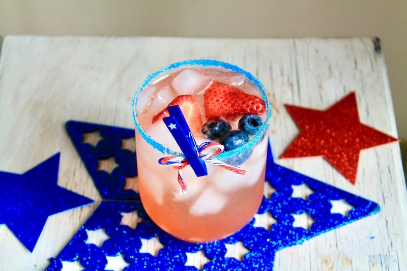 fresh berry vodka cocktail for the fourth of july