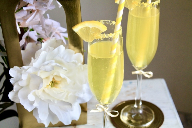 lemon drop cocktail mimosas with vodka