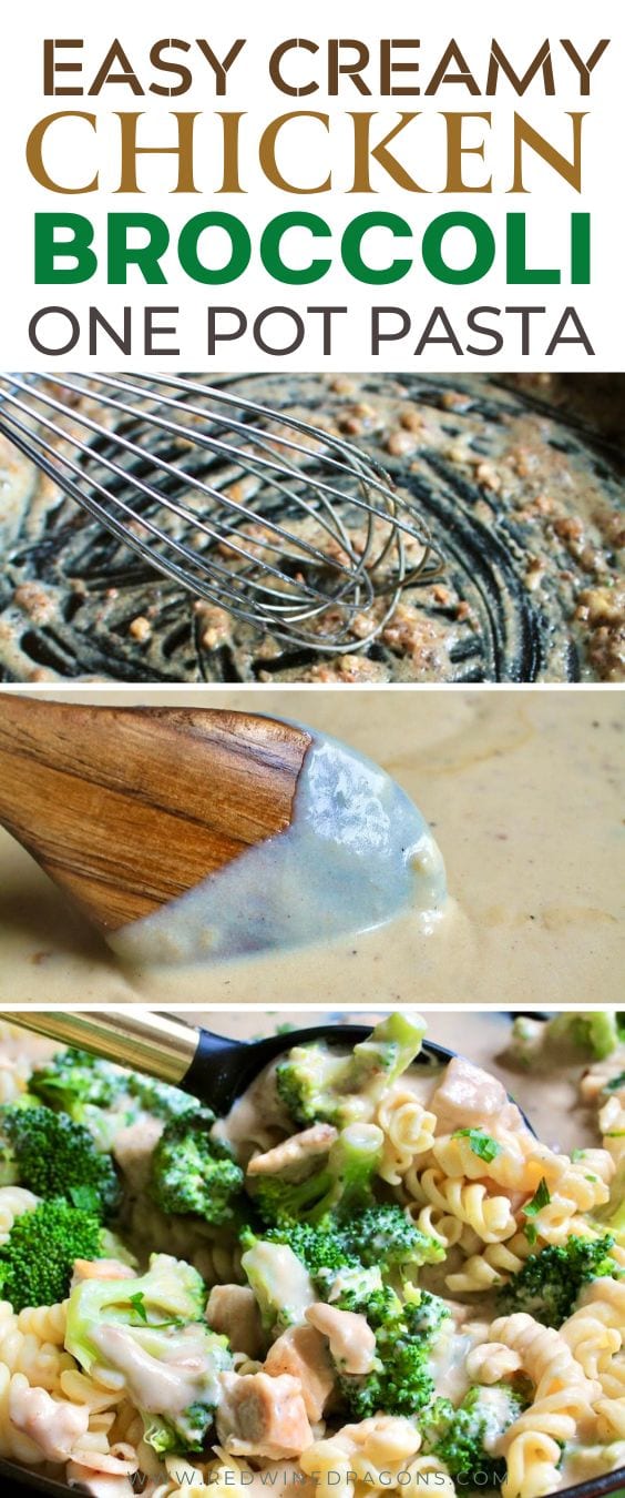 one pot broccoli pasta chicken creamy