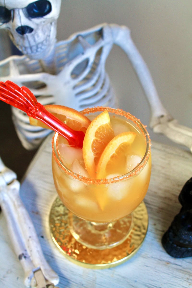 easy orange vodka halloween drink