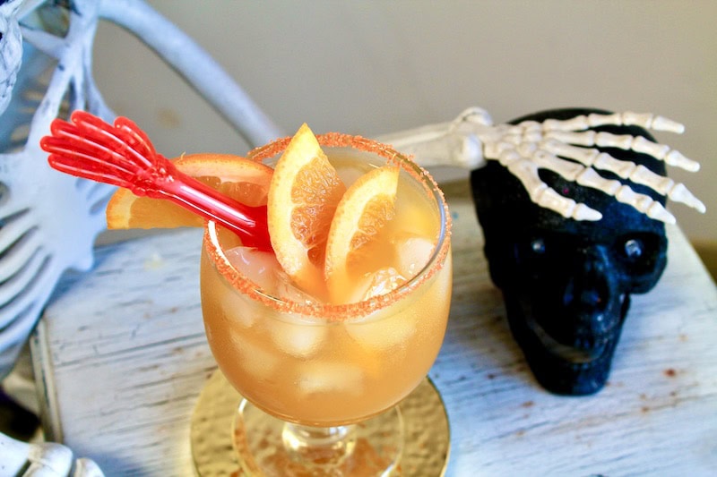 orange vodka halloween cocktail