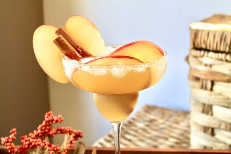 cinnamon apple cider margarita fall cocktail