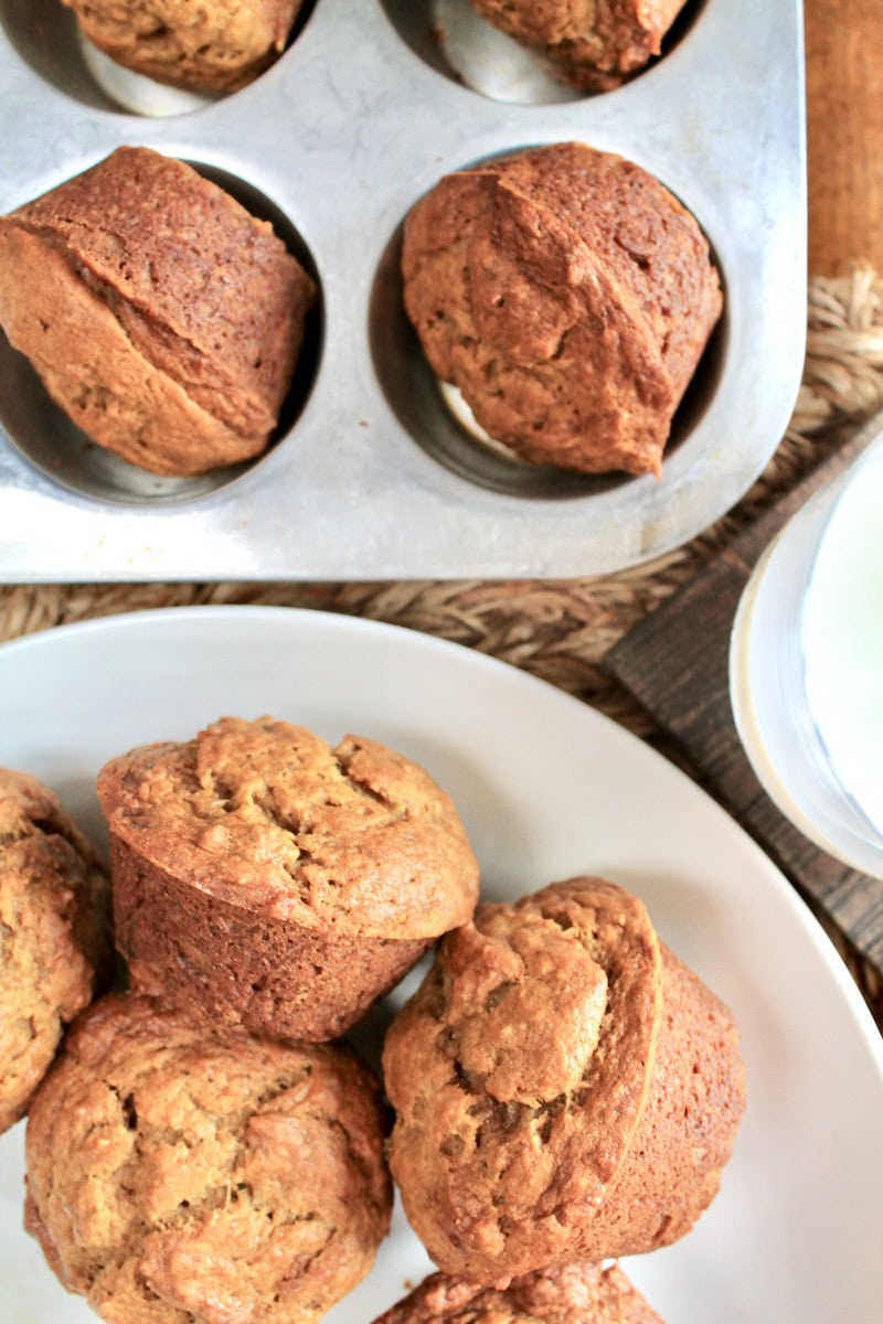 moist muffins with banana and pumpkin