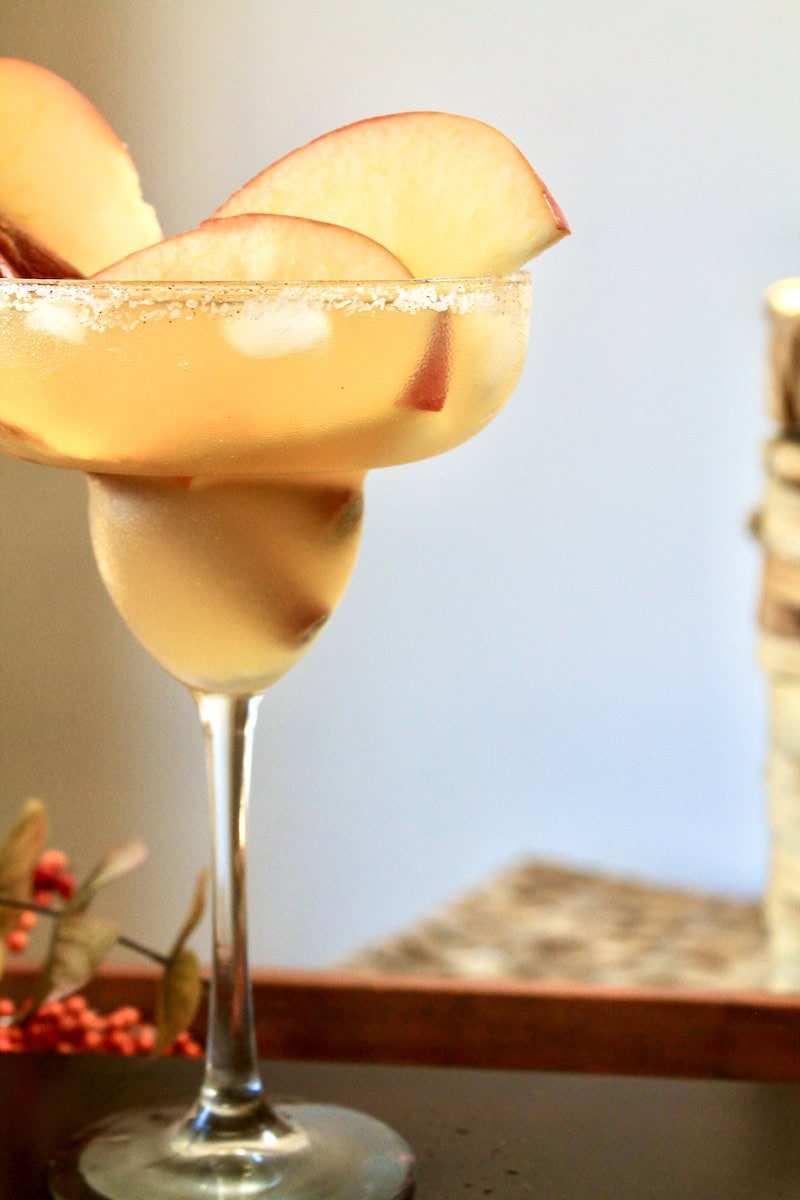 fall margarita with apple cider