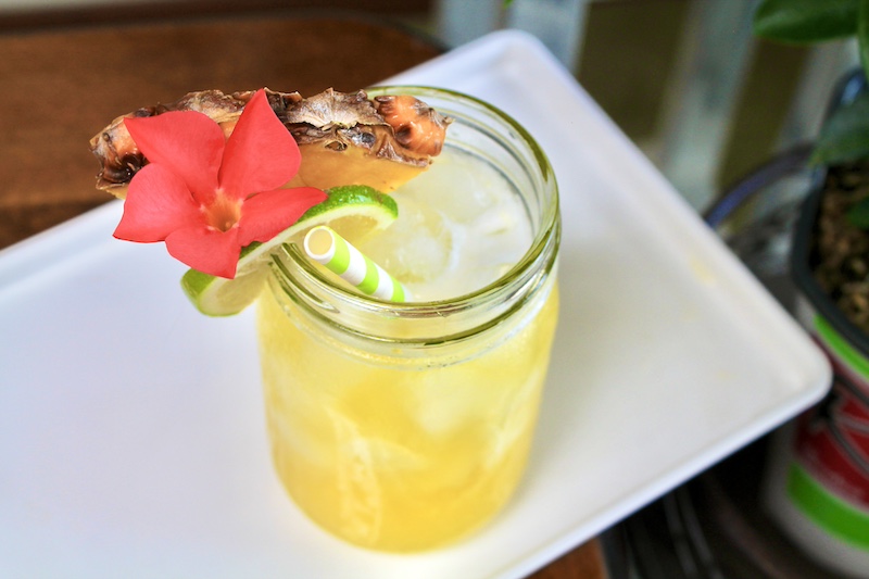 summer pineapple vodka drink