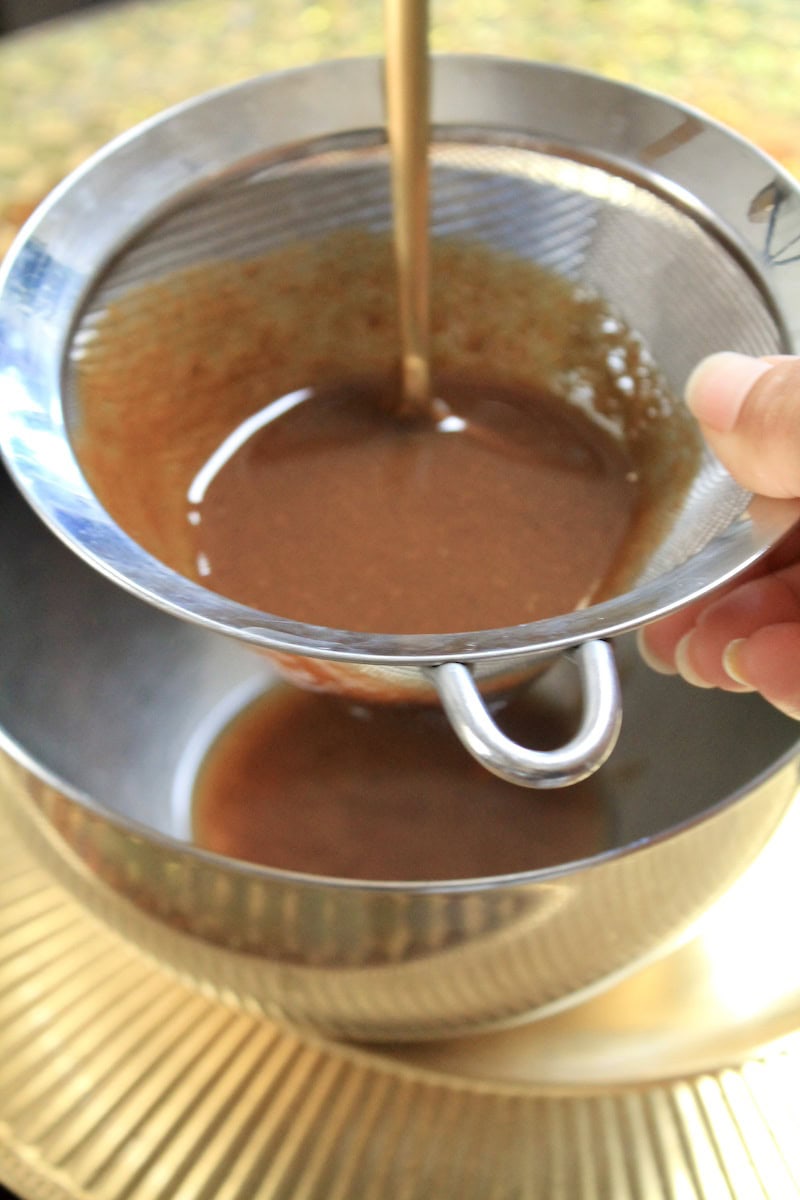 strain the syrup 