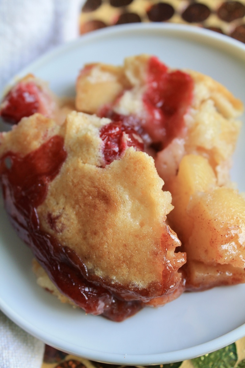 easy cobbler with cranberries dessert