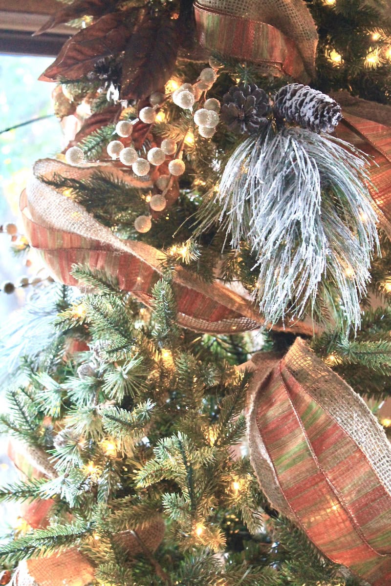 natural rustic christmas tree decor ideas