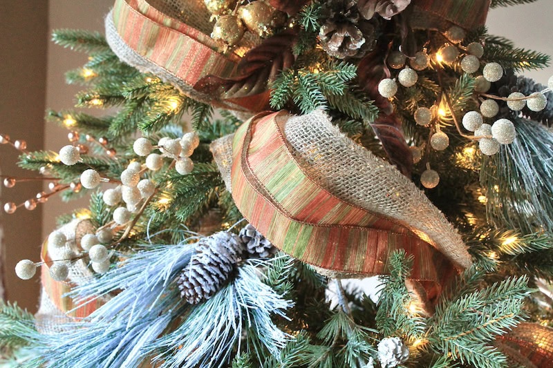 Copper and gold winter wonderland christmas tree ideas