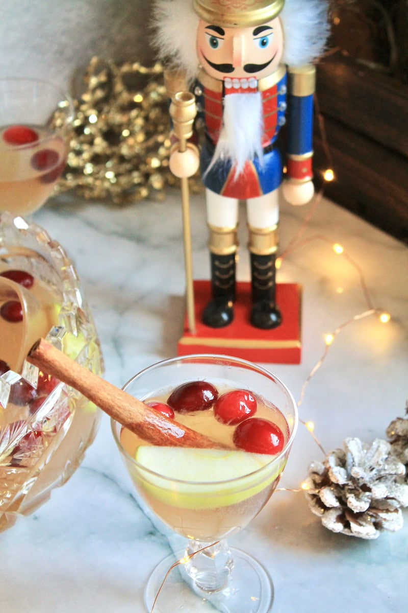 spiced punch for christmas with bourbon