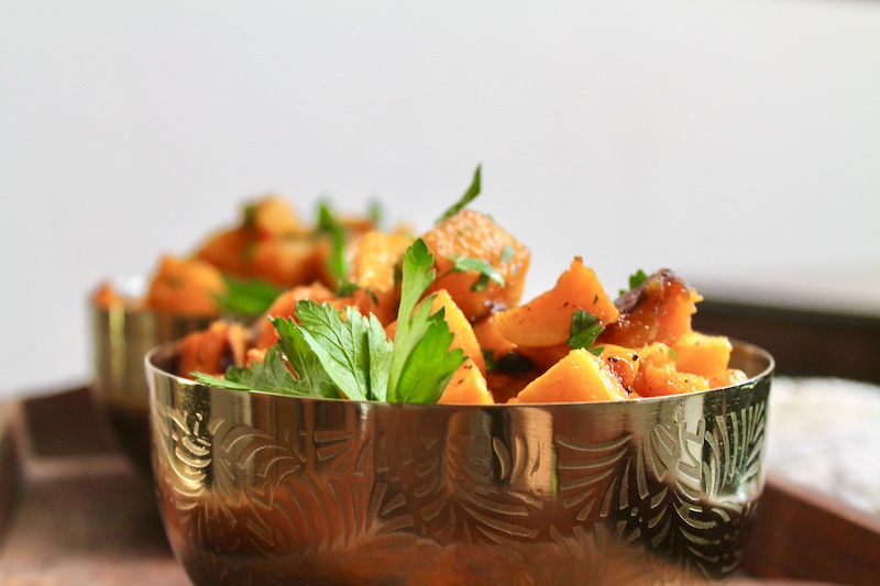 roasted butternut squash and sweet potato