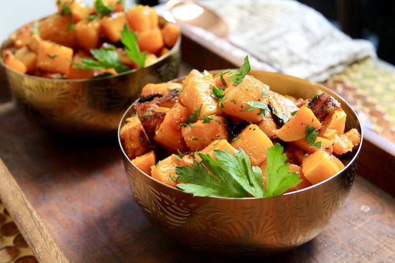 roasted butternut squash and sweet potato