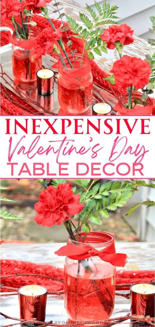 inexpensive cheap valentines day decor ideas