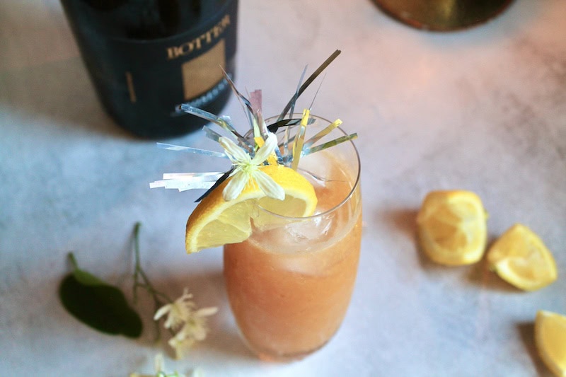 chambord new years eve cocktail with champagne