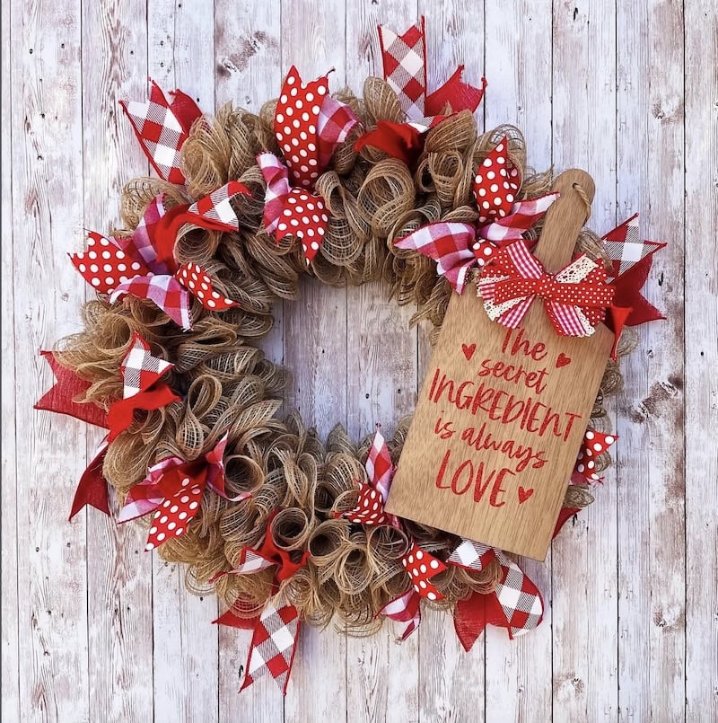 diy valentines day wreath burlap