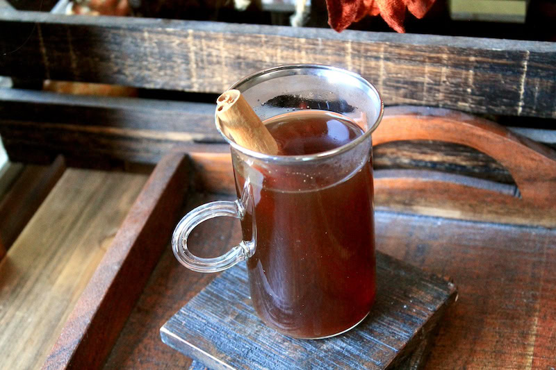 hot tea with chai and spices
