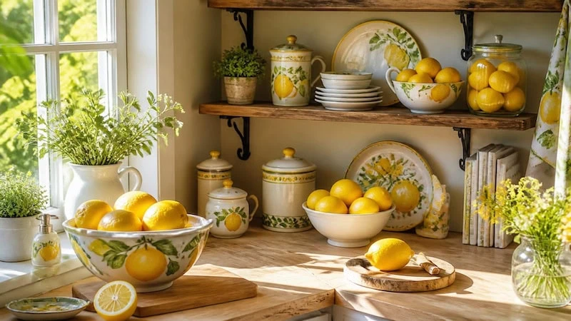 summer lemon kitchen decor ideas