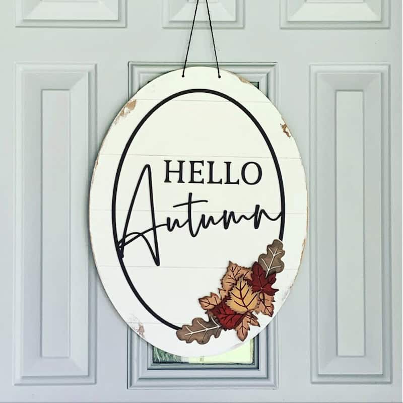 diy fall door hangers