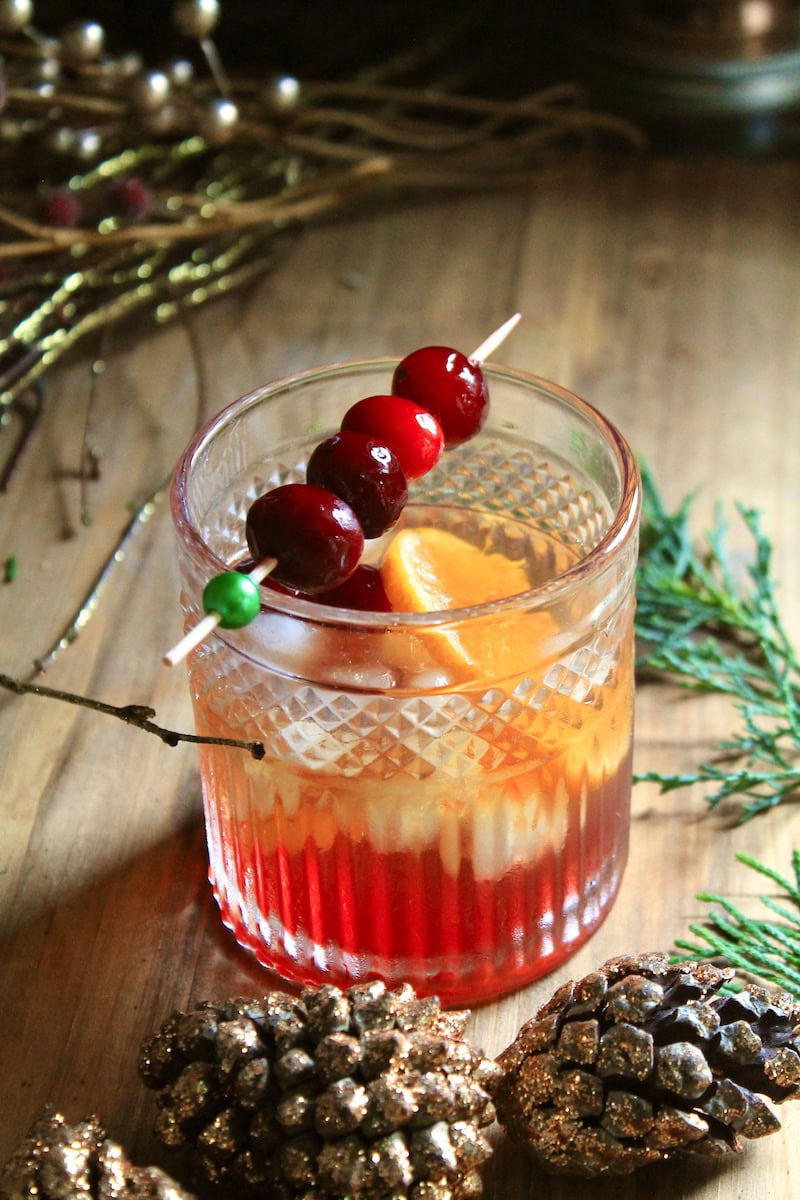 christmas old fashioned cocktail recipe