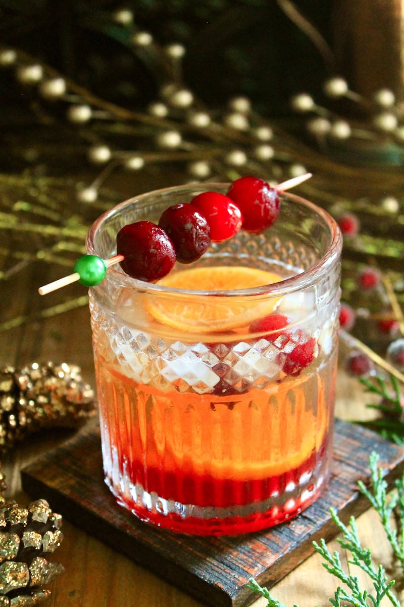 christmas old fashioned cocktail recipe