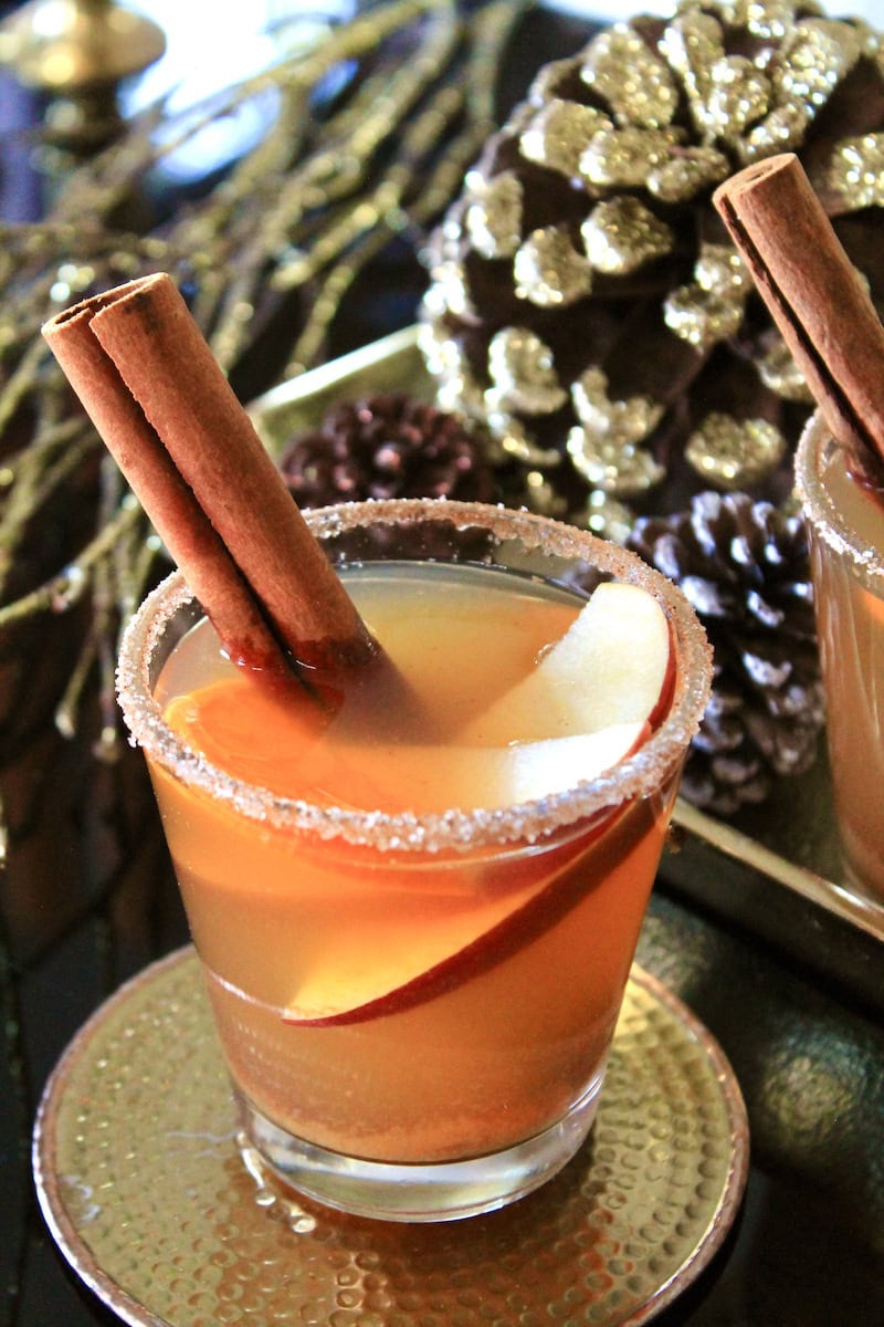 spiced cider with bourbon