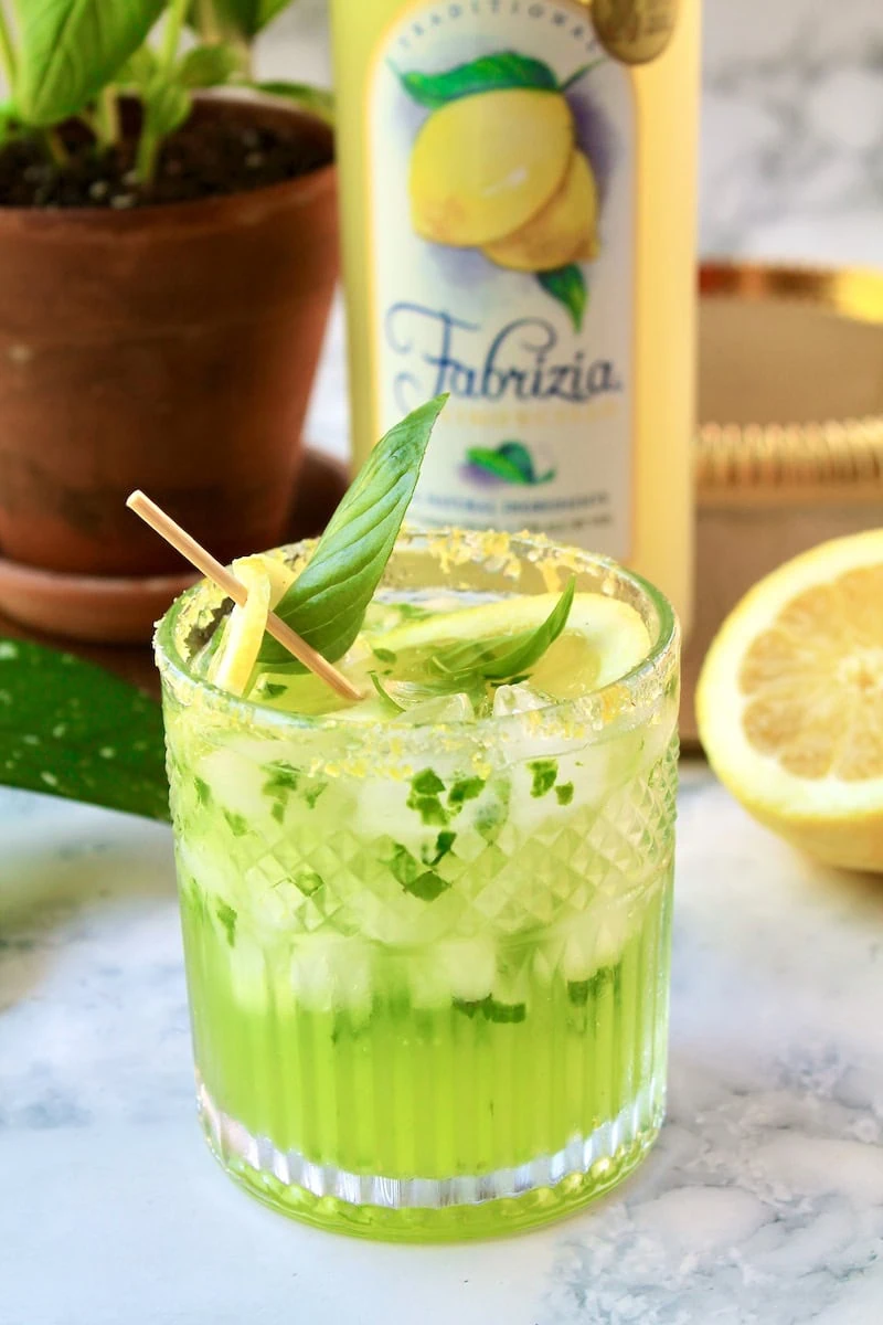 lemon basil cocktail