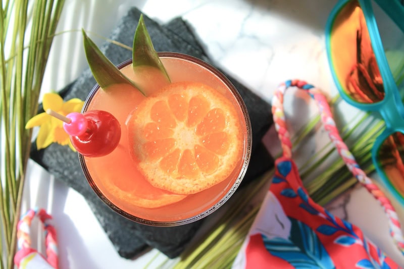 tropical fruity vodka cocktail
