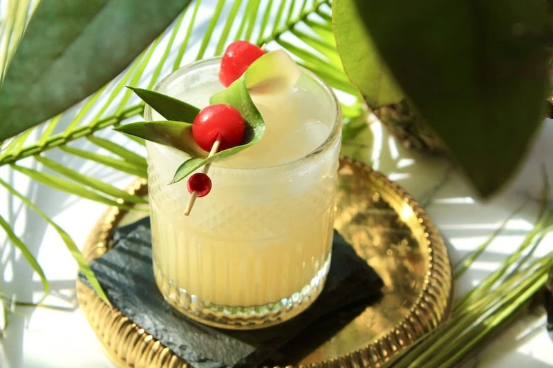 pina colada on the rocks