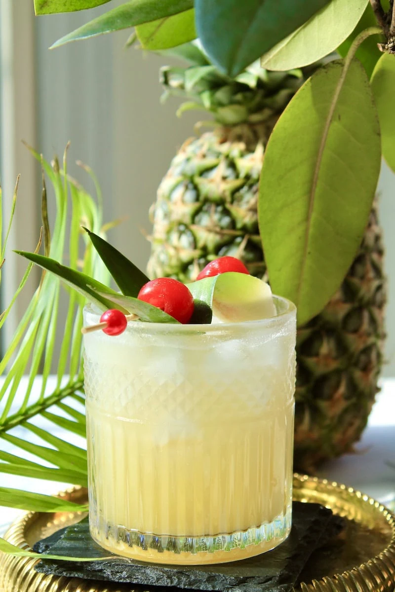 shaken pina colada drink