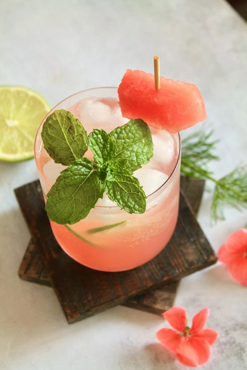 easy summer rum watermelon cooler cocktail